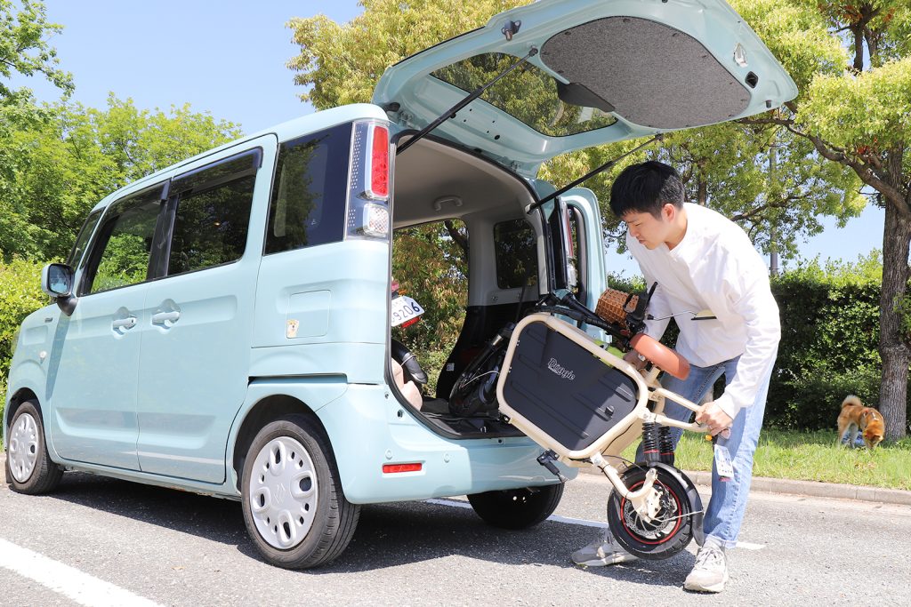 犬と乗れるバイク Doggie 軽自動車に積載